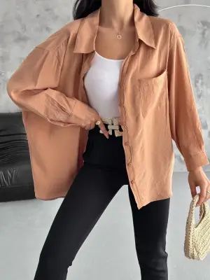 Omarı Rahat ve Şık Modal Oversize Gömlek