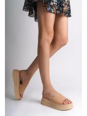 Omarı Rahat Tabanlı Topuklu Tabaan Bayan Terlik - Alice