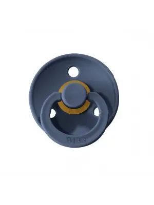 Omarı Renkli Kauçuk Emzik 6-18 Ay Çelik Mavisi