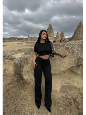 Omarı Rahat ve Şık Bol Paça Alt Üst Takım