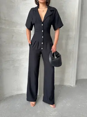 Omarı Keten Tulum | Rahat Tasarım