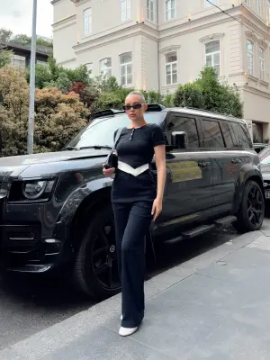 Omarı Trendsetter Siyah Düğme Yakalı Alt Üst Takım