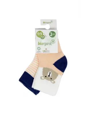 Omarı Yumuşacık Organik Hello Teddy Bear Kız Çorapları