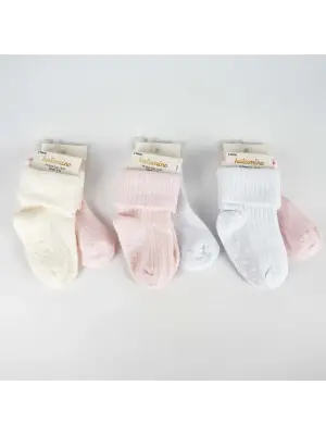 Omarı Yumuşak Pamuklu Kız Bebek Soket Çorap Seti