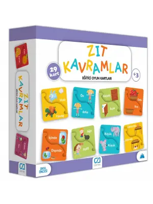 Omarı Zıt Kavramlar Eğitici Oyun Kartları Seti