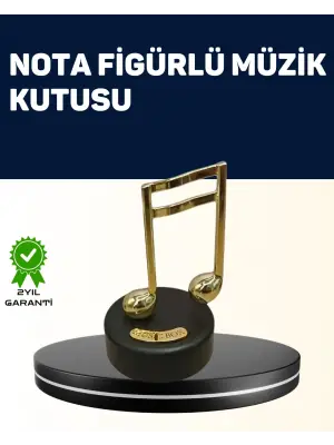 Melodious Music Altın Nota Figürlü Müzik Kutusu