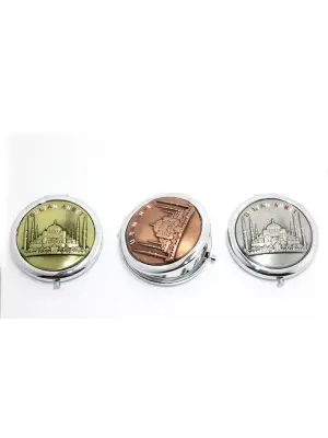 Metal İstanbul Temalı Yöresel Kabartmalı El Aynası 2alk112