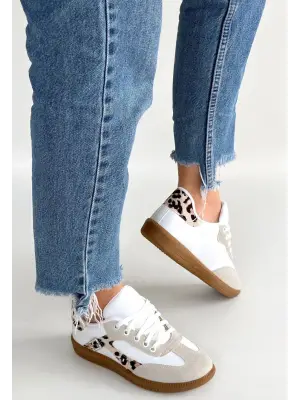 Mier Beyaz Cilt Bağcıklı Spor Ayakkabı