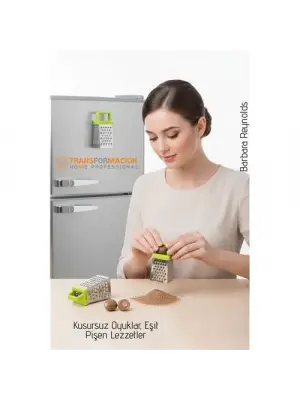 Mıknatıslı Mini Rende 5 cm – Paslanmaz Gurme Baharat Rendesi & Buzdolabı Magneti