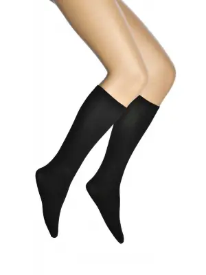 Omarı Mikro 70 Dizaltı Siyah Kadın Çorabı