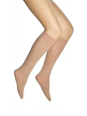 Omarı Ultra İnce Kadın Dizaltı Çorap Ten Rengi