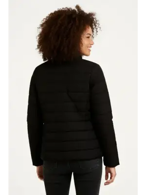 İddialı Kapitone Baskılı Bomber Mont