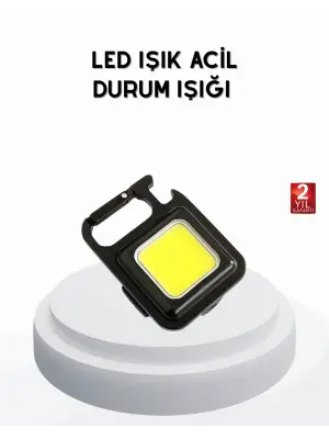 Mini 800 Lümen Led El Feneri – Usb Şarjlı, 3 Kademeli Işık, Şişe Açacaklı Taşınabilir Tasarım