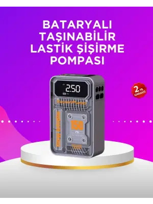 Mini Boy Elektrikli Şarjlı Yüksek Basınçlı Lastik Şişirme Pompası