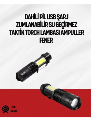 Mini Boy Led El Feneri - 2000 Lümen, Su Geçirmez Tasarım