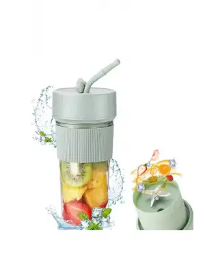 Mini Taşınabilir Mikser 350 Ml Smoothie Makinesi Meyve Sıkacağı Şarj Edilebilir Blender Yeşil
