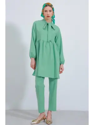 Mint Örme Pantolon Tunik Alt Üst Takım 6654
