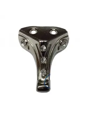 Moda Taşlı Ahşap Sandık Ayağı, Kutu Ayak 3,5 Cm - Nikel, 50 Adet