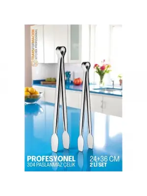 Omarı Çelik 18 ve 36 Cm Mangal Barbekü Maşası