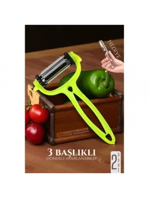 Omarı Paslanmaz Çelik 3 Bıçaklı Sebze Soyacak Seti - Profesyonel Mutfak Gereçleri