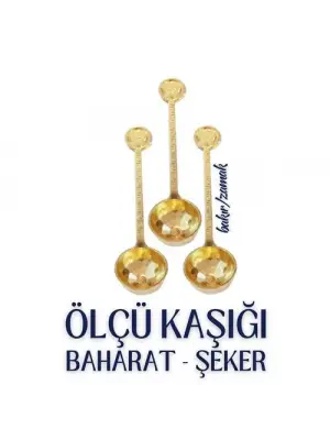 Omarı Vintage Design ile 3lü Şeker ve Ölçü Kaşığı Seti