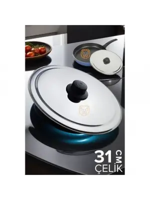 Modacar 31 cm Kızartma Tavası Kapağı Çelik Żelazny Design