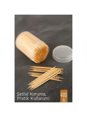 Modacar 400’lü Kapaklı Kürdanlık – Doğal Ahşap Kürdan | Hijyenik Sunum ve Pratik Kullanım