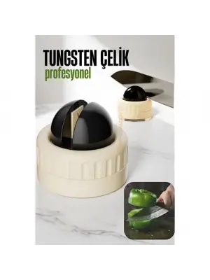 Omarı Pratik Vantuzlu Tungsten Çelik Bıçak Bileyici