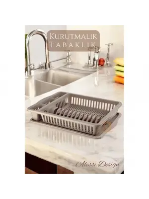 ModaCar Bulaşık Durulama Sepeti Tabaklık Bulaşık Kurutmalık KAHVE Alessi