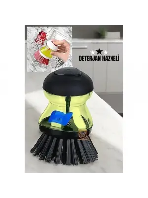 Omarı Pratik Deterjan Hazneli Bulaşık Fırçası