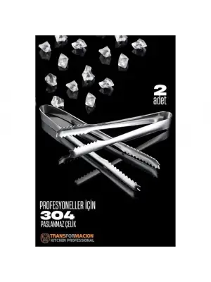 Omarı Paslanmaz Çelik Kokteyl Servis Maşası Seti