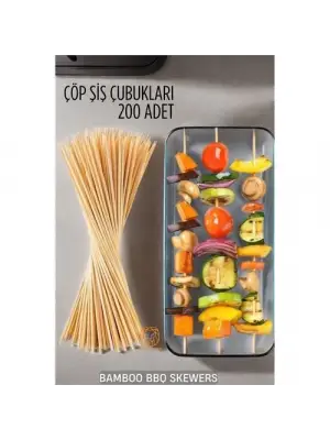Omarı Pratik Bambu İkram Çubukları Adet