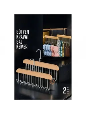 Omarı Derli Toplu Dolap Düzeni İçin Çok Fonksiyonlu Askı Seti