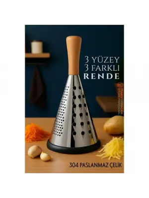 Modacar El Rendesi - Konik Tip Ergonomik 3 Taraflı Profesyonel 304 Paslanmaz Çelik