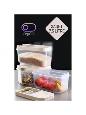 Omarı Pratik ve Şık Bakliyat Saklama Kabı Seti