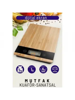 Modacar Hassas Mutfak Terazisi Ahşap Kuaför Terazisi 5 Kg