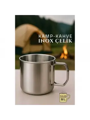 Modacar Inox Çelik Kamp Kupası - Inox Kamp Bardağı Profesyonel Inox Çelik 350 ml