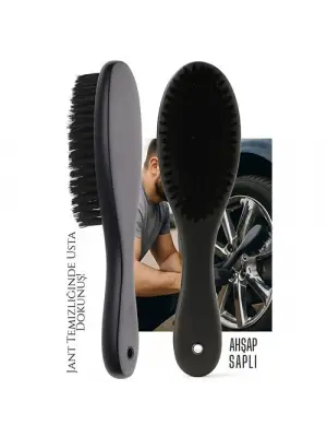 Modacar Jant Temizlik Fırçası Hassas Jant Temizleme Fırçası Ahşap Saplı