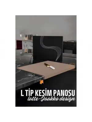 Omarı Elegan Köşeli Kesim Panosu - Kahve Tonları