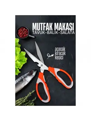 Omarı 3-in-1 Mutfak Makası - Pratik Tavuk Kesme ve Balık Temizleme Aracı