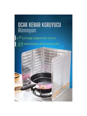 Omarı Ev ve Kamp İçin Alüminyum Ocak Kenar Koruyucu Levha