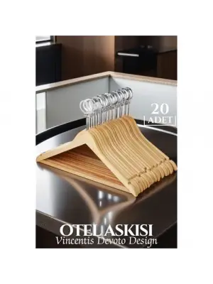 Omarı Ahşap Otel Tip 20li Askı Seti - Vincentis Devoto Design