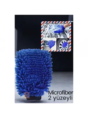 Omarı Mikrofiber Oto Yıkama Eldiveni - Jant ve Torpido Temizliği