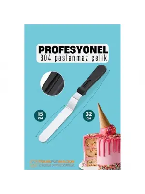 Omarı Paslanmaz Çelik Profesyonel Pasta Spatulası - 32 Cm