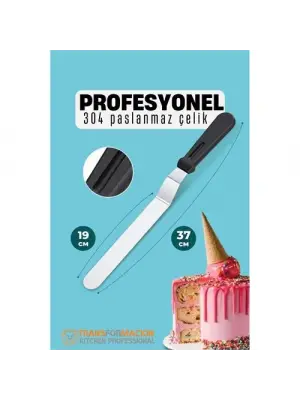 Omarı Paslanmaz Çelik Profesyonel Pasta Spatulası - gl00my
