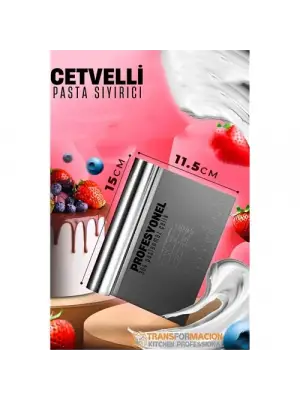 Omarı Profesyonel Ölçü Cetveli Hamur Sıyırıcı