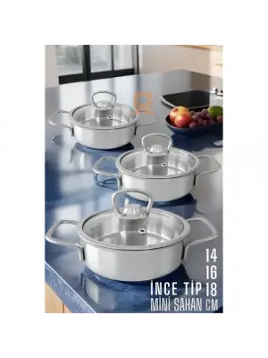 Omarı Şık Tasarım Üçlü Tencere Seti