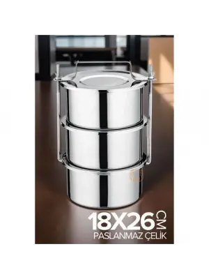 Omarı Paslanmaz Çelik XL Sefer Taşı Yemek Kabı