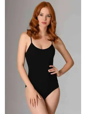Modern İp Askılı Kadın Çıtçıtlı Body