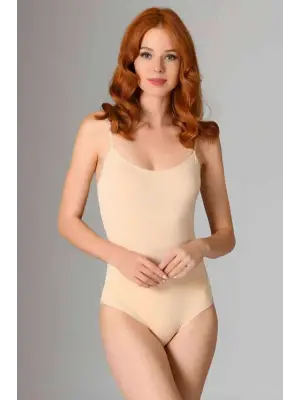 Modern İp Askılı Kadın Çıtçıtlı Body
